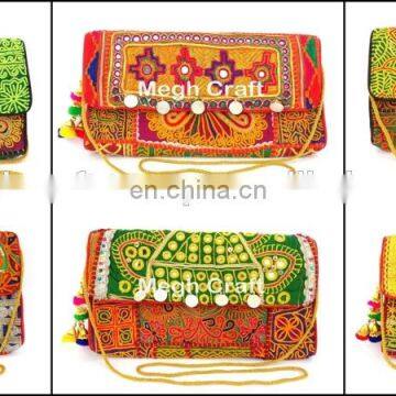 Vintage Banjara clutch bag- ethnic gypsy tribal Banjara coin clutch -Traditional Boho Hippie Clutch