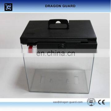 double magnetci bar anti-theft protective box, eas security box, transparent keeper