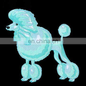 Custom desgin high quality lovely poodle embroidery patch