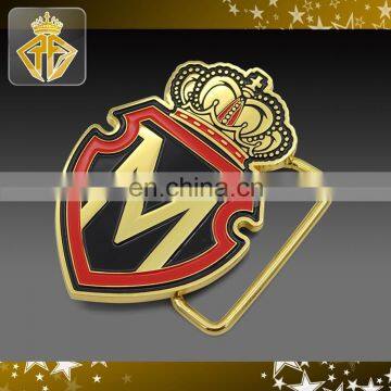 Shiny Gold M Crown Belt Buckle With Soft Enamel Colored