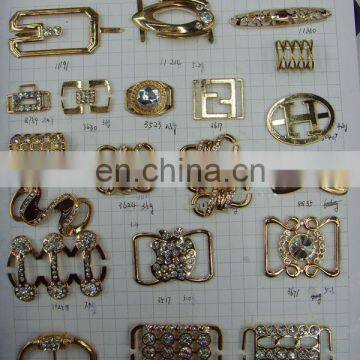 Fashion metal garment accesories rhinestone buckle on bags or shoes