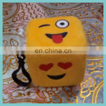 6cm Plush Emoji Dice Keychain