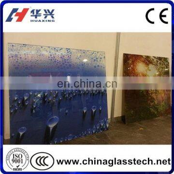 curtain wall customized color stained art glass with ceramic ink