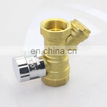 Brass Magnetic filter ball valve water filter diverter ball valve with strainer