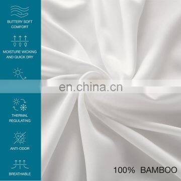 Korean Customized White Twin Size Bedding Blankets 100% Bamboo Bed Sheets Complet For Adults photo-3