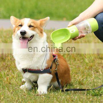 Wholesale Factory Manufacturer Custom Logo Plastic Travel Drink Feeder Portable 2 In 1 Pet Dog Water Food Bottle For Dog photo-6