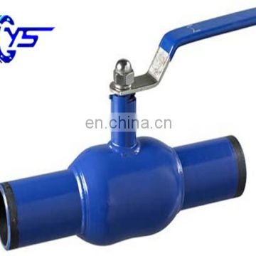 Blue Paint Fully Welded Good Sealing PTFE Seat Water Gas Ball Valve With Handle