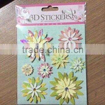 3d handmade chipboard sticker paper sticker