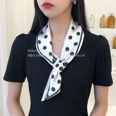 Lazy silk scarf small strip star with the same temperament all-match suit summer thin sunscreen Korean neck scarf women