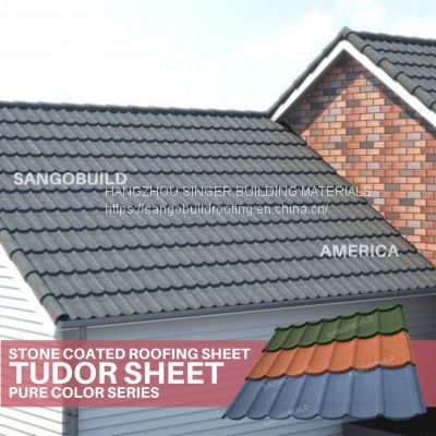 Sangobuild Factory Interlocking Anti-Corrosion Metal Roofing Sheets Spanish Color Stone Granules Coated Steel Roof Tile