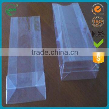 Open top clear plastic packaging bopp square bottom bag