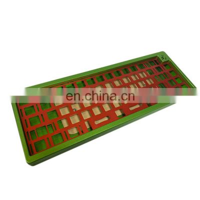 Custom CNC machining anodized aluminum 6061 6063 5052 frosted dyed PC pvd brass mechanical keyboard case