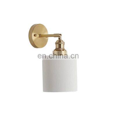 Modern minimalist texture Japanese ceramics wall lamp for decoration