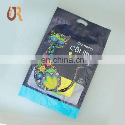 Tofu Natural Cat Litter 6 L plastic bag with logo print shinny and handle at top