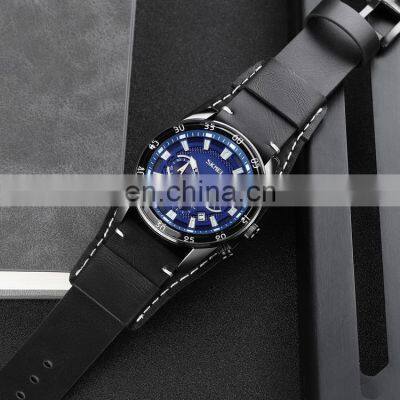 Wholesalers Skmei 9249 Custom Logo Watch For Men Luxury Leather Quartz Watches photo-3