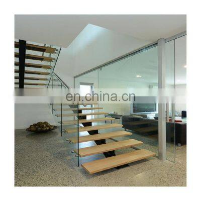 Inside stair modern house residential steel beam wooden staircases