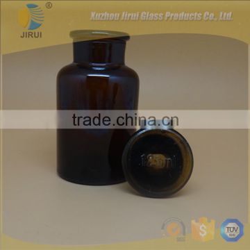 125ml amber wide mouth reagent glass bottle