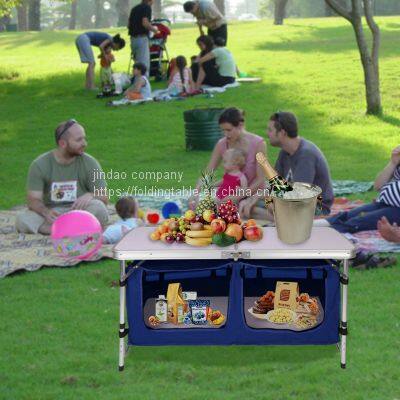 Portable Camping Kitchen Table Aluminum Lightweight Multifunctional Camping Kitchen Table BBQ Party Camping Kitchen Cupboard