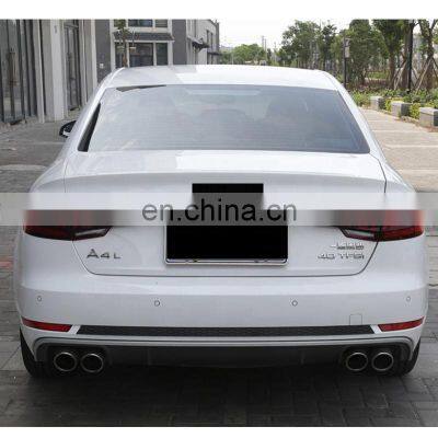 S4 B9 Diffuser With Tailpipe Fit for Audi A4 S4 B9 Refit Rear Lip Bumper Diffuser A4 S4 B9 2017 2018 2019 photo-5