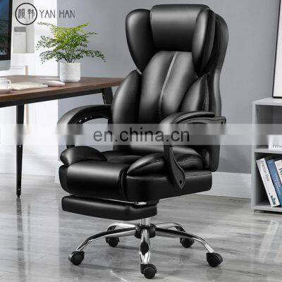 luxury office furniture high back boss swivel sillas de oficina leather ergonomic reclining office executive massage chair