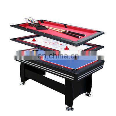 6FT/7FT/8FT Size Available Table Top Convert Game Table Pool/Tennis/Air Hockey with 3 - in - 1