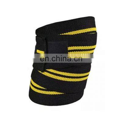 Wholesale Weightlifting custom Power Lifter Weight Lifting Knee Wraps Supports Gym Training Straps