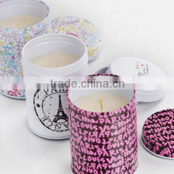 colorful Natural Scented Soy Candle in iron Jar SA-2252