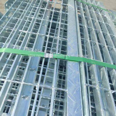 Hot dip galvanized semi plug steel grating plate processing custom-made grating plate press lock steel grating plate