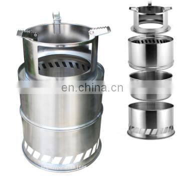 Folding Portable Camping Hiking Backpacking Stainless Steel Burning Stove Camp Stove