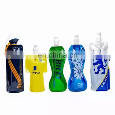 Customized special shape plastic pouch milk tea liquid spout bag