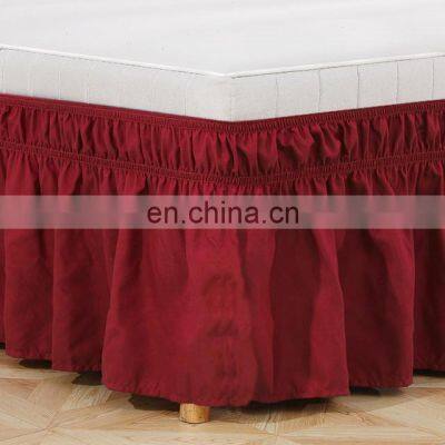 Amazon Hotsale Easy Fit Wrap Around Elastic America Style Bed Cover Skirt Bed Skirts For Home photo-4