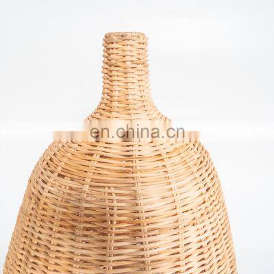 Traditional Natural Woven Light Lampshade Rattan Pendant Light Wicker Ceiling Light Decor Vietnam Cheap Wholesale photo-3