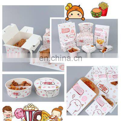 Factory Wholesale Disposable Recycled Exquisite Burger Wrapper Oil Proof French Fries Takeaway Fried Fast Food Chicken Boxes photo-4