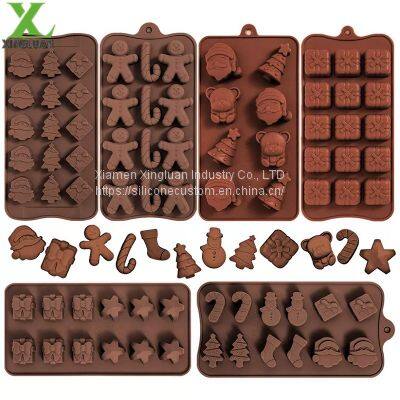 Custom Halloween Christmas Eco-friendly Non-stick Cake Moulds Silicon Chocolate Molds Baking Silicone Molds