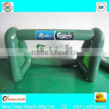 inflatable football goal post with ball and net