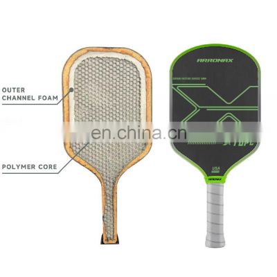 Custom Thermoformed 14mm 16mm gray Handle Carbon Fiber Propulsion Core Pickleball Paddle