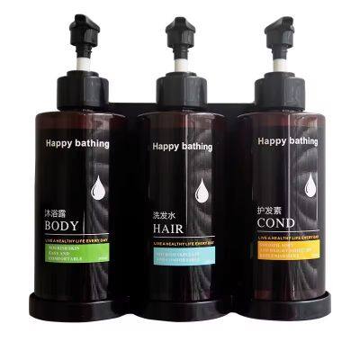 Wall Mount 300ml Shampoo Shower Gel Hand Wash Body Wash Manual Type Liquid Soap Dispenser Bottle for Kitchen Bathroom photo-2