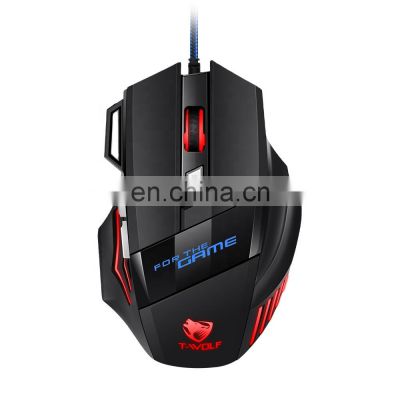 2021 hot selling ergonomic RGB wired portable USB game mouse 4-color 7-Key game luminous classic