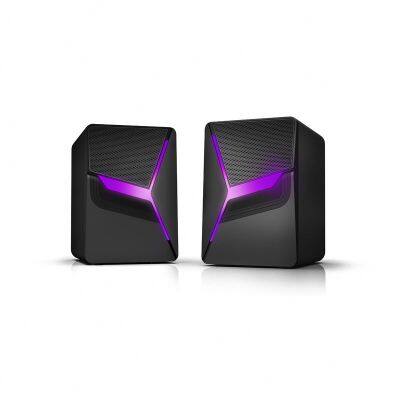 Laptop Pc Usb Power Audio Rgb Led Light Desktop Gaming Accessories Speaker Computer Portable Active 2.0 Stage Bluetooth Speaker photo-4