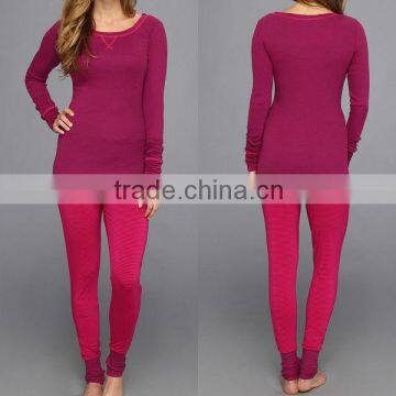 2014 autumn winter women red wholesale cotton pajamas