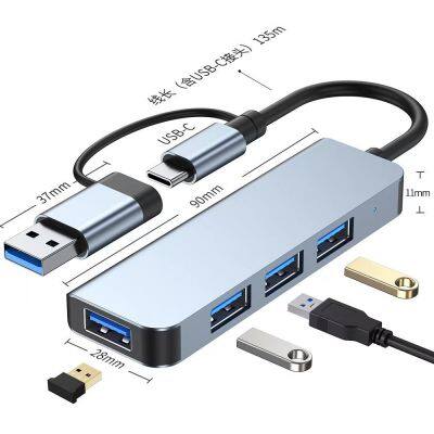 Cross-border USB Hub 5-in-1 Hub 1-in-4 3.0 Laptop Type-C Splitter USB Expansion photo-2