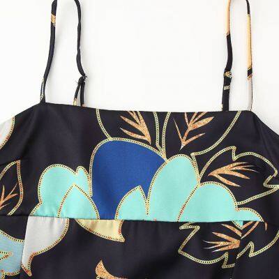 2025 Summer Personalized Street Style Printed Long Skirt Slim Fit Sexy Suspender Dress photo-3