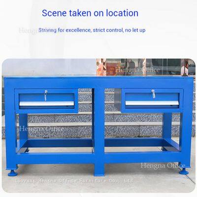 Heavy Duty Steel Workbench With Drawers Industrial Metal Work Table For Workshop