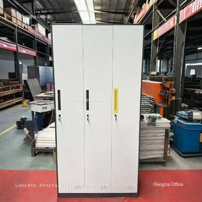 Steel Locker Cabinet-Knock-down Structure: Easy Assembly Metal Wardrobe for Bulk Office Furniture Supply, E-commerce Retail and Project Tender