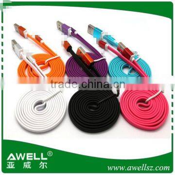 Colorful RoHS approved 1m 24awg flat micro usb cable