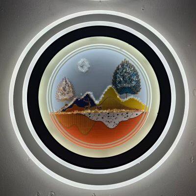 2025 Светильник для спальни, современный минималистичный светильник наклепной из стекла с LED, круглый скандинавский креативный и индивидуальный светильник для кабинета