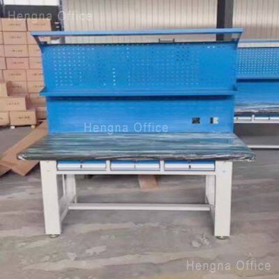 Logistics Center ESD Sorting Workbench With Multi-Tier Storage Shelves|QST-69lk Adjustable Height & Tool Storage