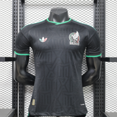26-27 Mexico Second Away Jersey World Cup Black Short Sleeve Player Version Football Shirt