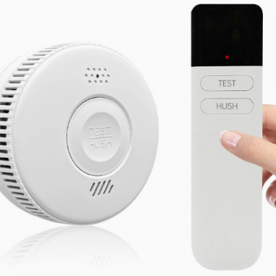 Беспроводной интернет 433 Датчик дыма и огня/Детектор дыма для домашнего и коммерческого использования (wechat:13510231336)