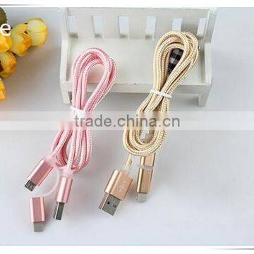 Used mobile phones braided ethernet mini usb cable 2in 1 Macarons color cables cables                        
                                                                                Supplier's Choice